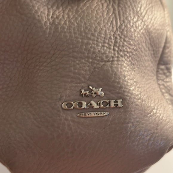Coach Madison Pebble Leather Tan Three Compartment Double Strap Shoulder Bag - Picture 2 of 14